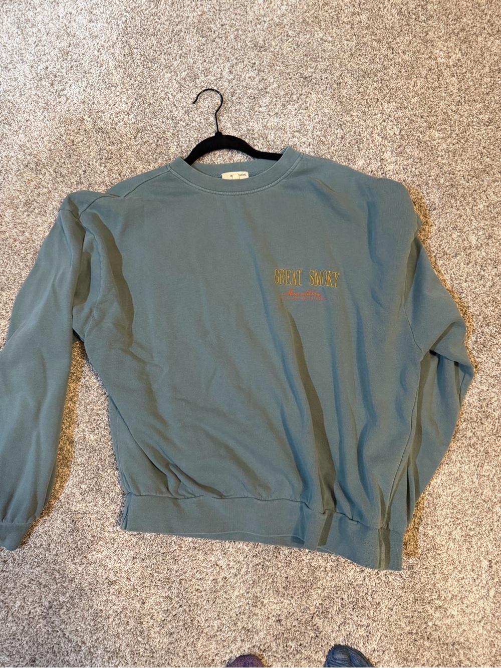 Great Smoky Embroidered Crewneck Sweatshirt - Teal
